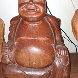 Vintage Wooden Buddha