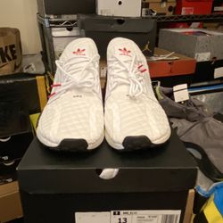 Adidas Nmd R1 Quilted White Solar Red