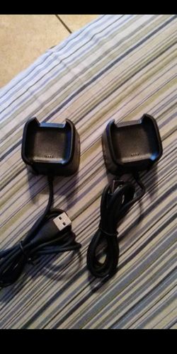 2 Charging Cables for Fitbit Versa and Versa Lite - Black