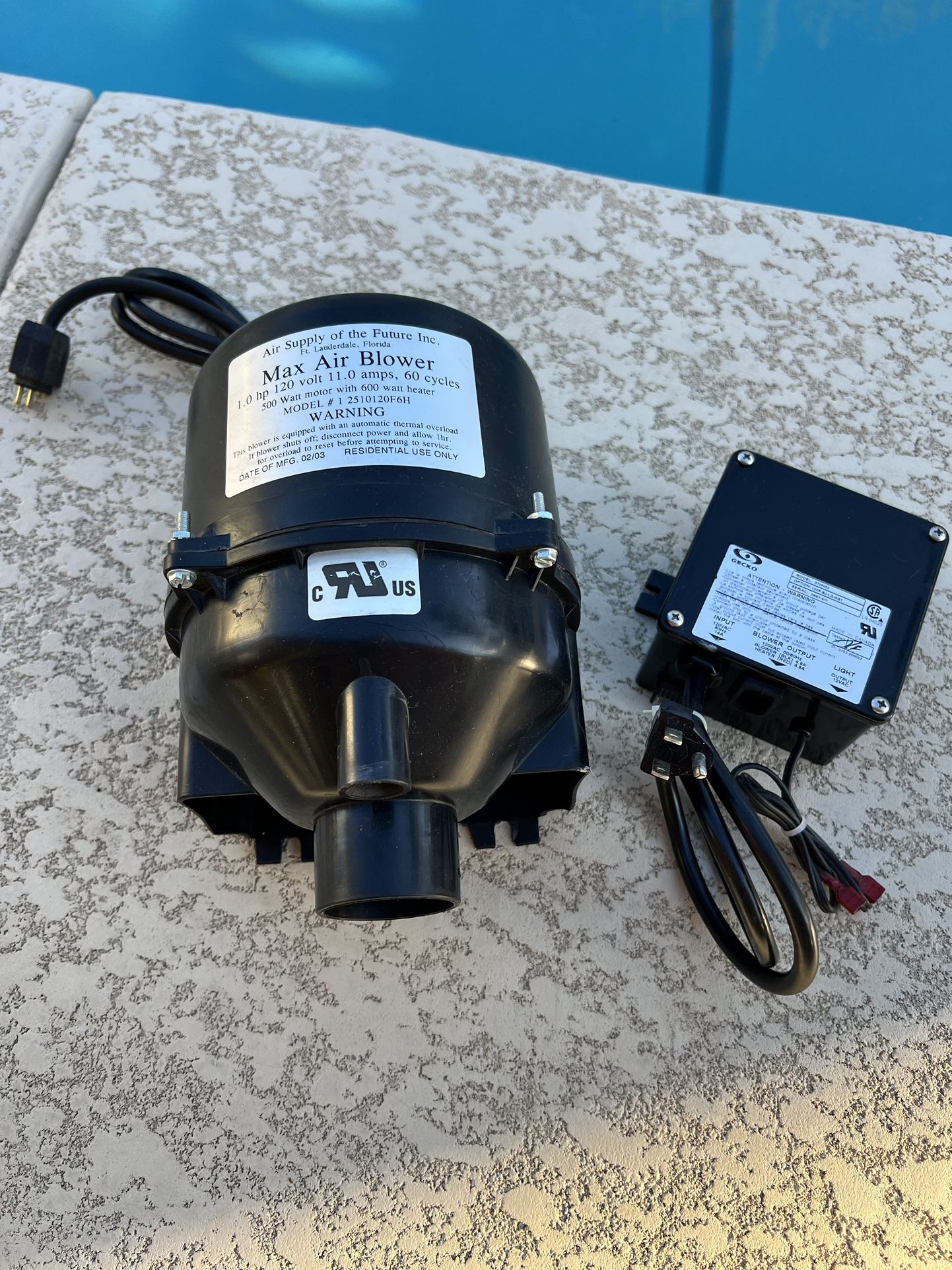 New Jacuzzi Hot Tub Blower And Control 