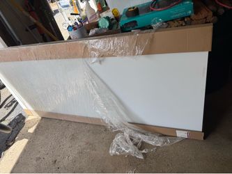 New 36” × 80” White Exterior Steel Door Slab