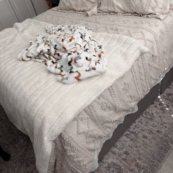 Queen size bed frame with storage