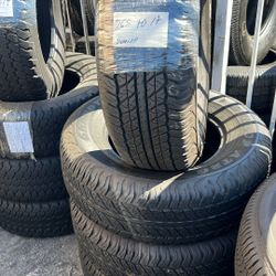 265/70/17 Dunlop Set Of 4 Tires 95% life Installed And Balanced Set De 4 Llantas Como Nuevas Instaladas Y Balanceadas