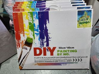 6 DIY Paint by Numbers Kit 50cm x 40cm