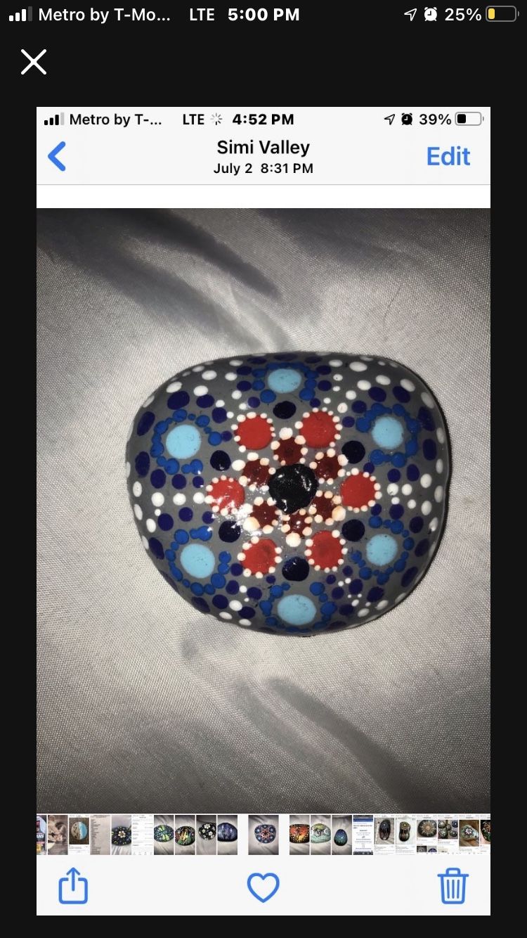Hand Painted Mandela Rock