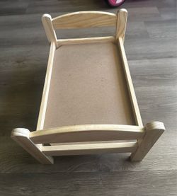 Wooden Doll Bed