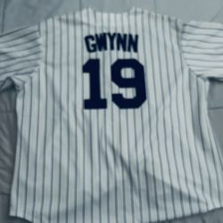 2X Size:This is a San Diego Padres baseball jersey for Tony Gwynn, who wore number 19.