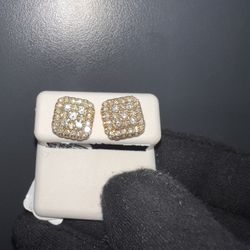 1.00CTW VS DIAMOND 💎 EARRINGS YELLOW GOLD