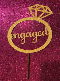 Engaged Cake Topper