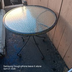 Outdoor Glass Top Table
