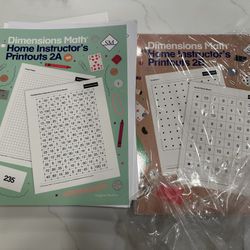 Singapore Math Home Instructor printouts 2A,2B