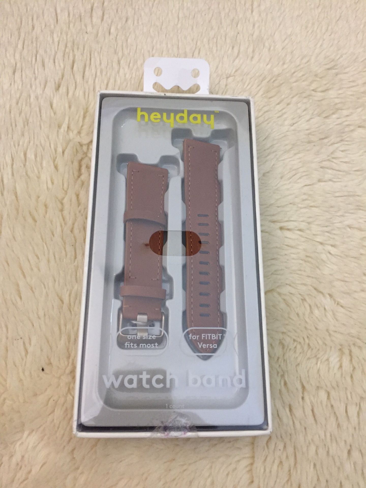 heydayâ„¢ Fitbit Versa Band -Brown Leather