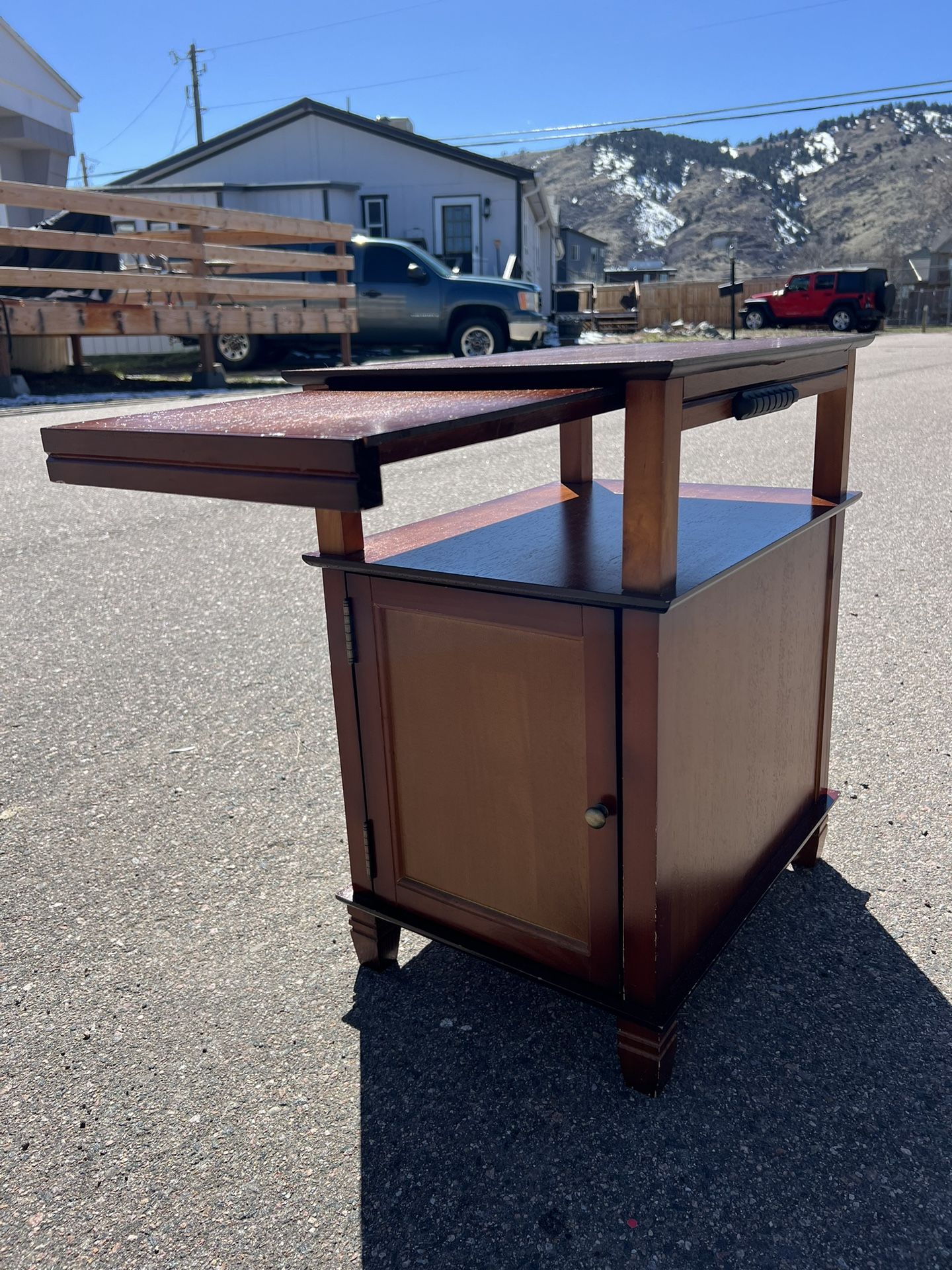2021 Dreams Flying Co., Ltd Recliner Table with Slide Out Shelf Side Table