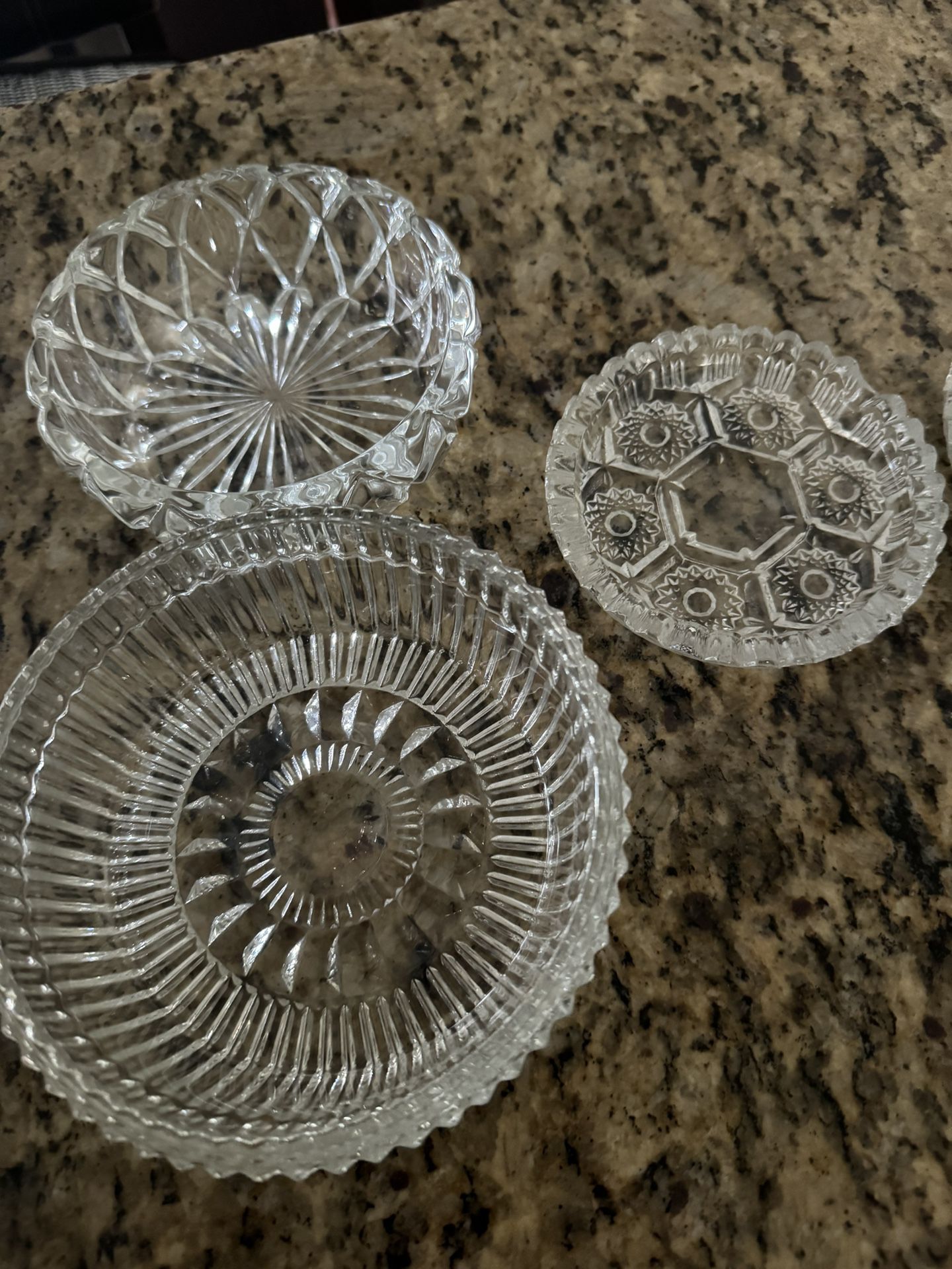 Crystal Assorted Plates/ Bowls