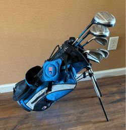 US Kids Golf Golf Clubs Set +Golf Stand Bag LEFT Handed - Ages 5-8
