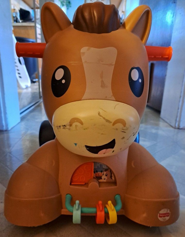 Ride On Horse Baby Infant Walker Bounce Play Toy Interactive Pony Fisher Price