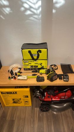 RYOBI ONE+ HP 18-Volt Brushless EZClean 600 PSI 0.7 GPM Cordless Electric Power Cleaner w/ 4.0Ah Battery, Charger, Accessories
