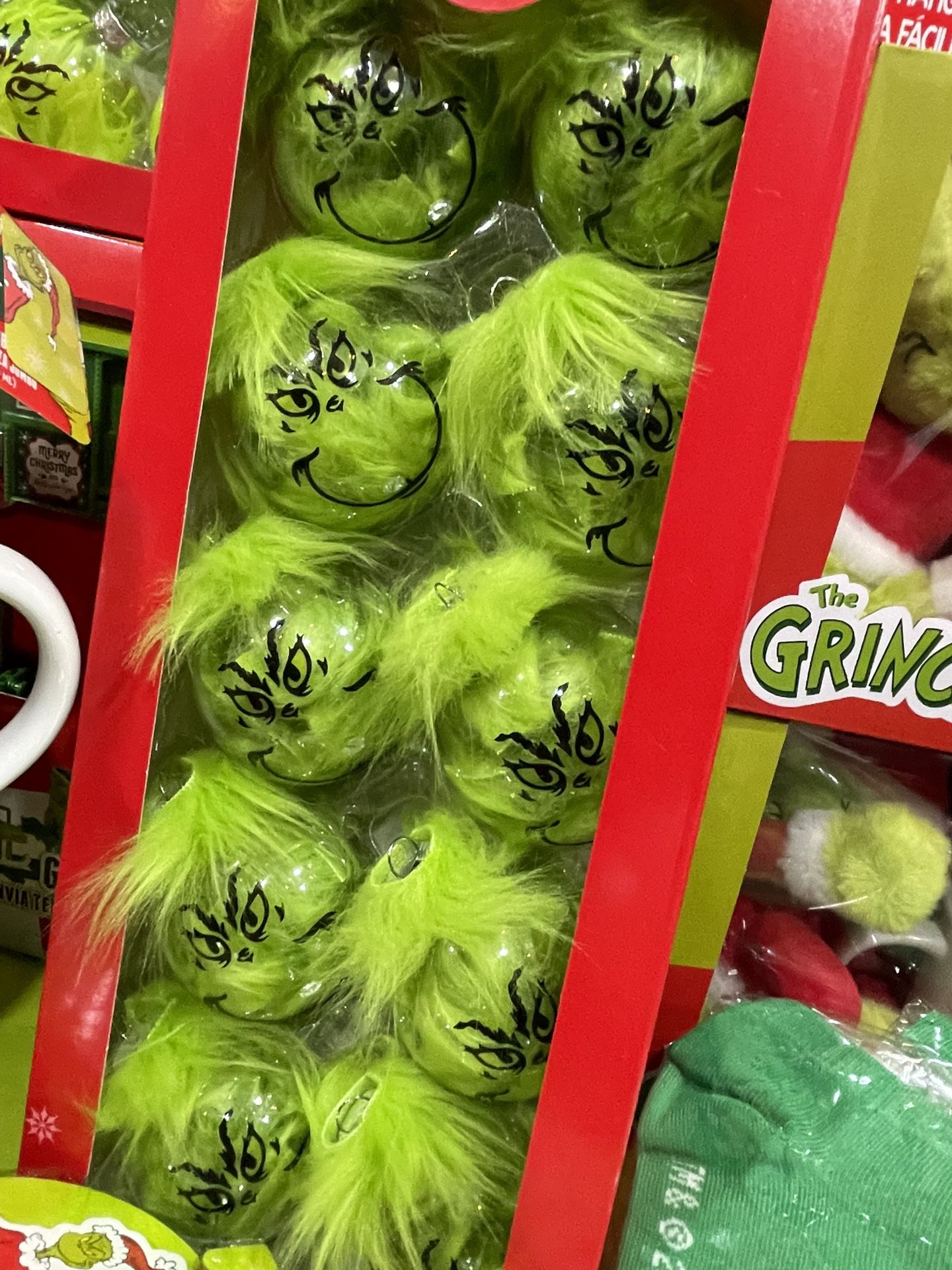 Grinch Fuzzy Ornaments