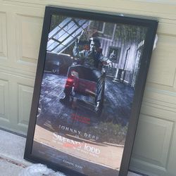 Johnny Depp In Sweeney Todd Movie Poster framed