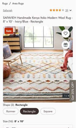 Safavieh Handmade Rug - 8’x10’ - Barely Used