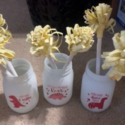 Valentine Flowers In Jar