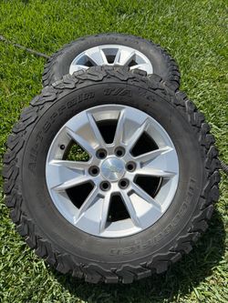 Chevy Silverado wheels with tires