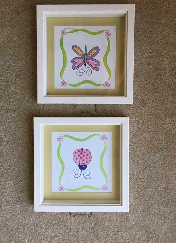 2 wall decor pictures for girls room