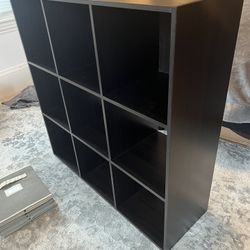 9 Cube Organizer Shelf With Fabric Drawers (never used) - $140 or best offer - 35.5" X 35.5" X 11.75"