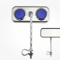 Square Twisted blue Rec Mirrors EACH EACH EACH LOW RIDERS