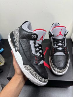 Jordan 3 Black Cement Used Size 10.5M With Box