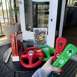 Limited Edition Red Nintendo Wii Mario Bundle – HDMI Ready – 2 Players