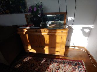 Art deco solid. Tigar oak wood