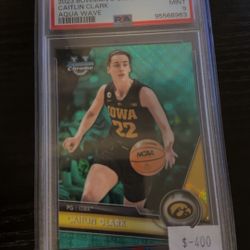 Caitlin Clark 2024 Bowman U Chrome /299 Aqua Wave