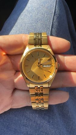Seiko Gold-Tone Day-Date Watch