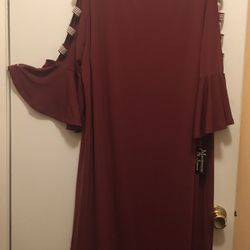 Mackenzie And James Burgundy Dress