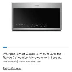 Whirlpool Over Range Microwave