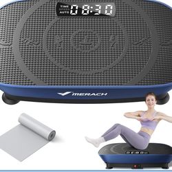 MERACH Vibration Plate Exercise Machine, Whole Body Workout Equipment for Women, Bluetooth and Silicone Pedal, Vibration Plate with Auto Mode, Vibrate
