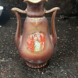 Miniature double handled cabinet vase