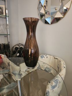 Sia LARGE GLASS BURGUNDY VASE