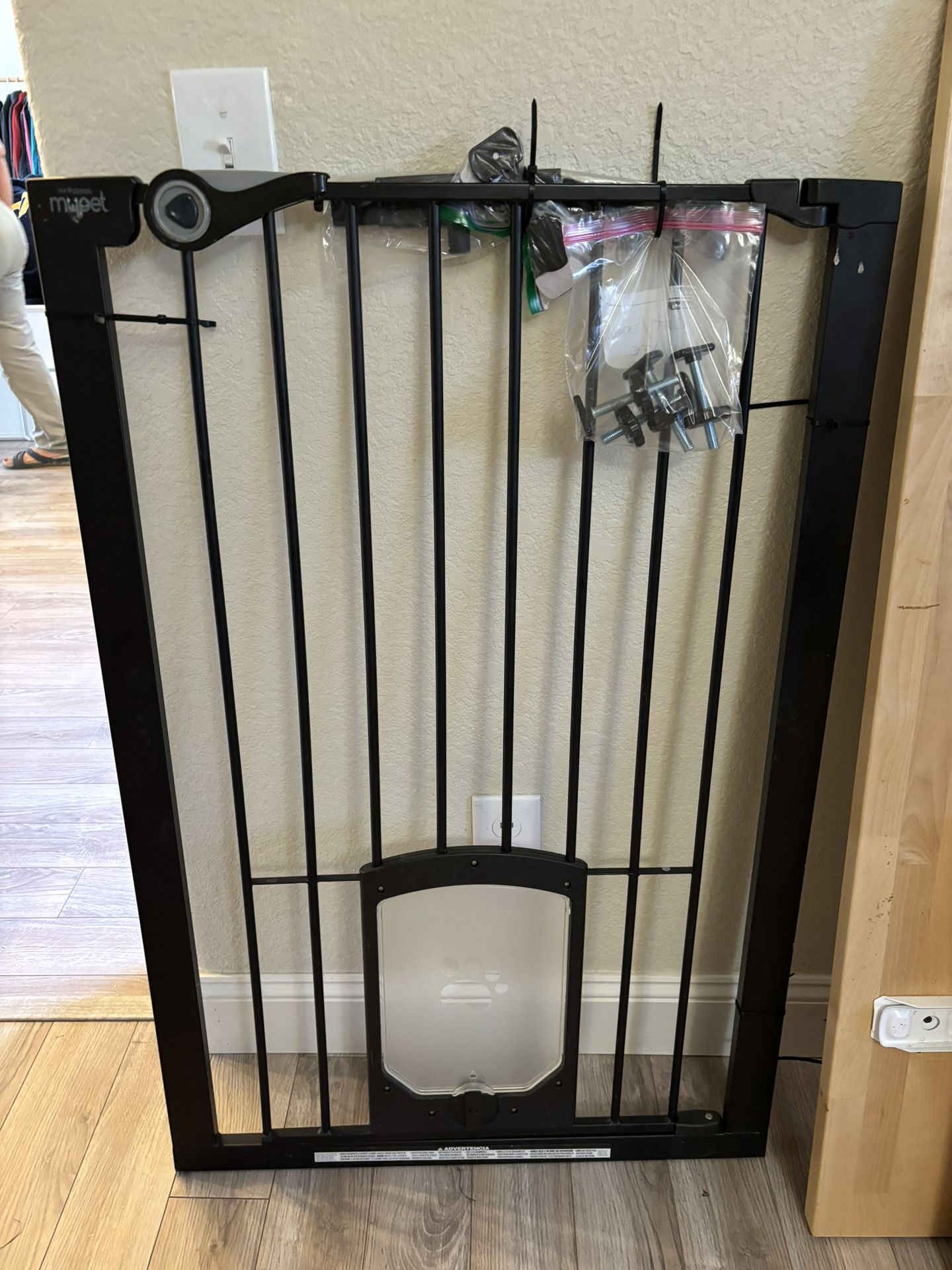 MyPet Tall Pet Gate with Pet Door