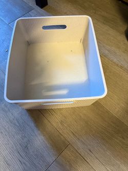 White Plastic Storage Bin
