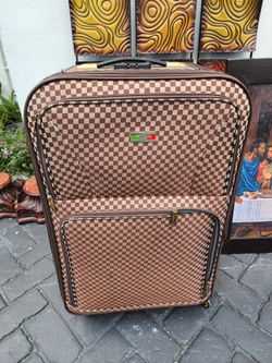 Villaggio Checkered Rolling Luggage Suitcase