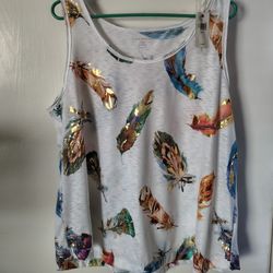 Lane Bryant Tank With Feathers
