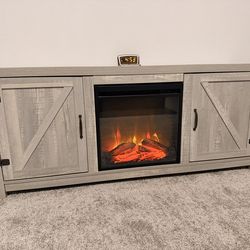 Electric Fireplace / Heater TV Stand Console