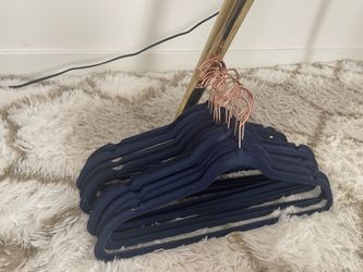 18 blue velvet hangers