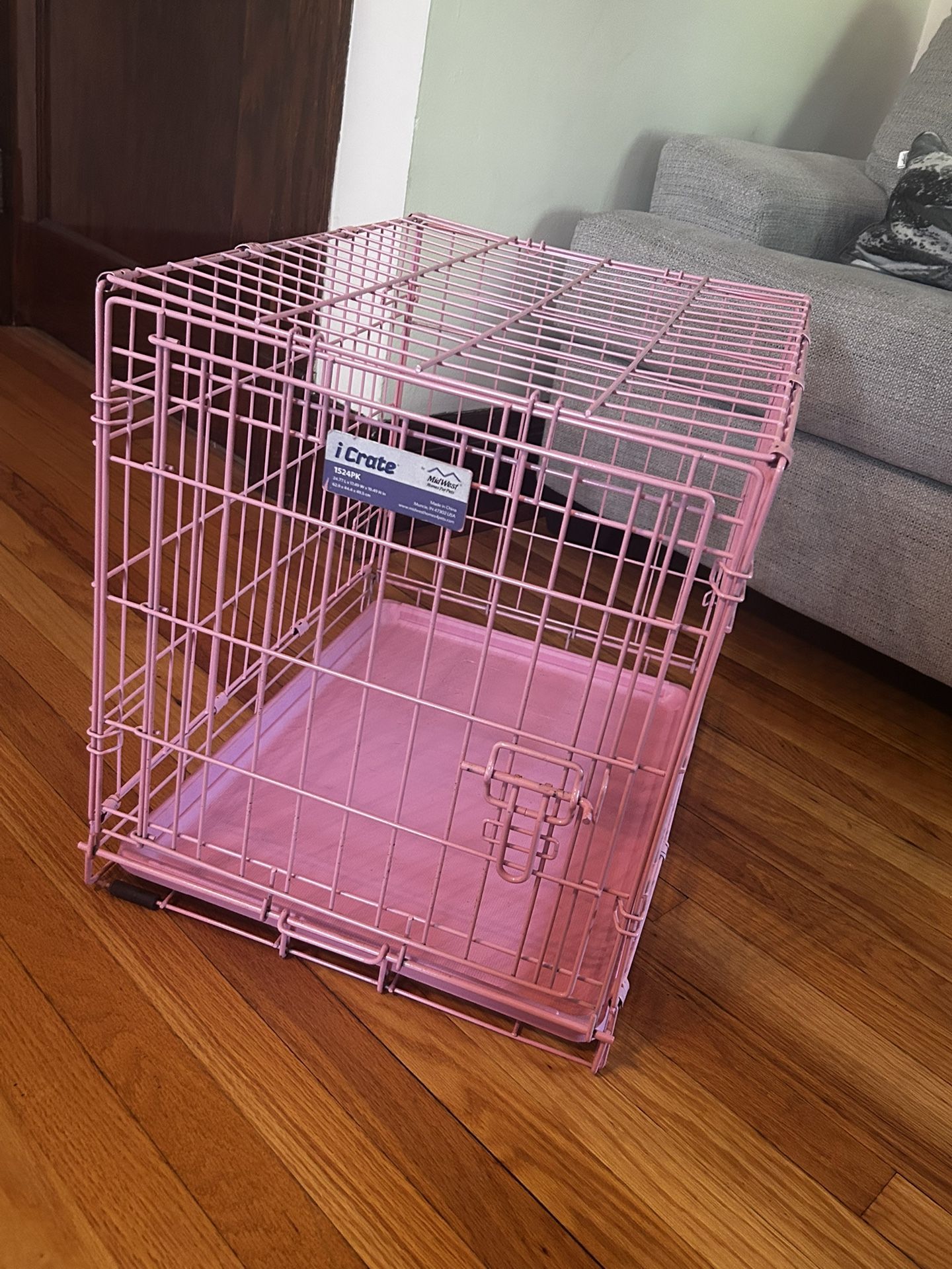 Small Dog Crate (Pink) (Midwest iCrate)