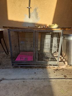 Large Double Door Metal Dog Crate