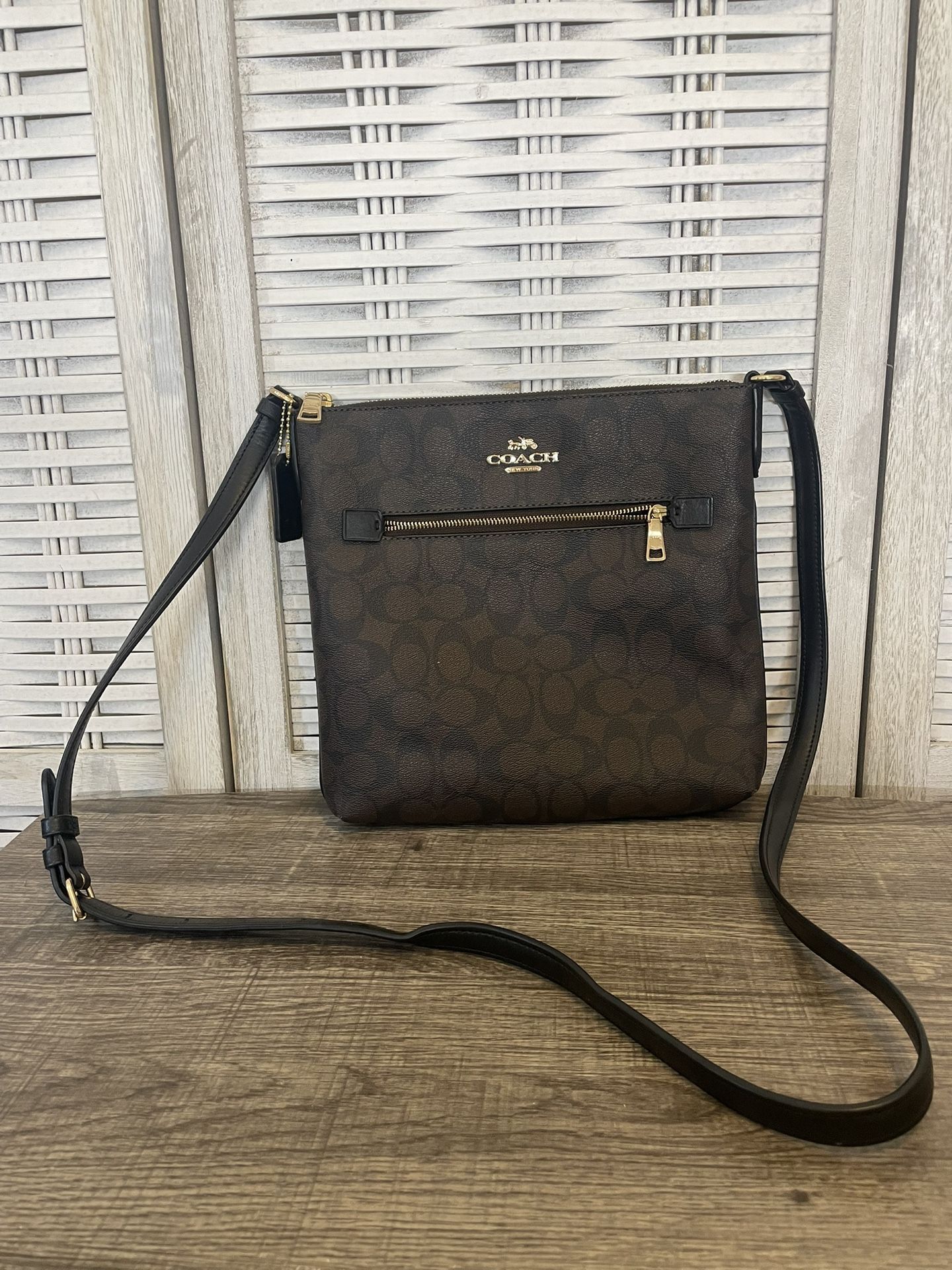 COACH Women’s Rowan File Bag In Signature Canvas (Brown)