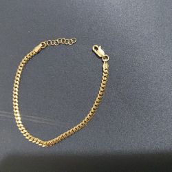 Jaxxon Women's 14k Gold-Bonded Cuban Link Bracelet 3mm