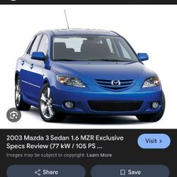 PARTS CAR! 2003 Mazda 3 Parts Car Only!!